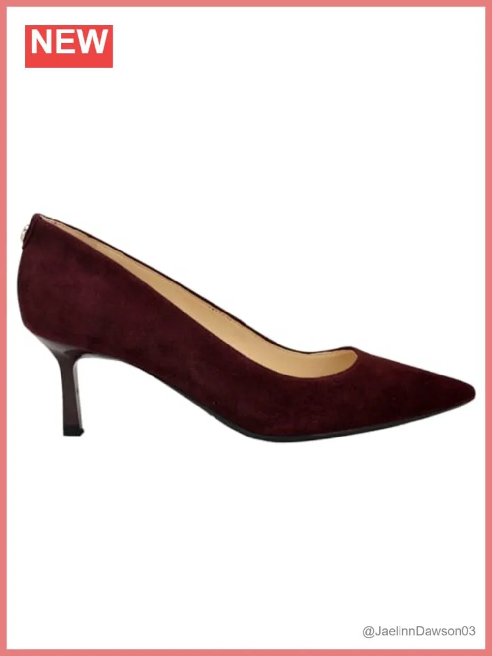 Nine West Kuna 9x9 Pointy Toe Pump, Kitten Heel Suede Slip On